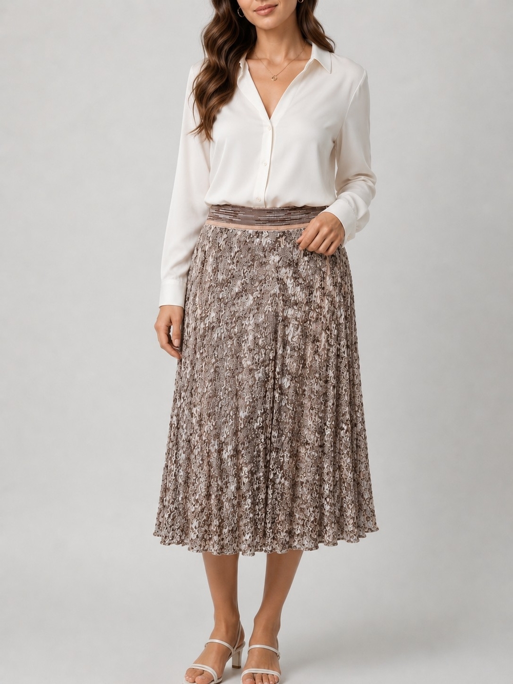 Missoni Italy Knit Midi Skirt Silk Lined IT 48 NWT Quiet Luxury Beige $1690 MSRP